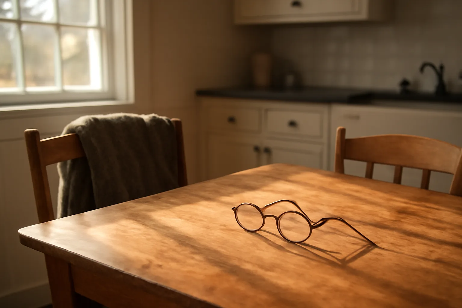 Quiet Connecticut kitchen in winter light for conservator cost talks