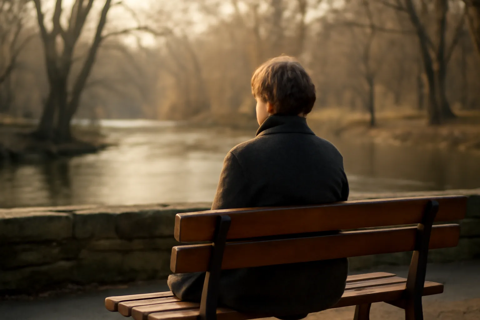 Person on a Wilmington bench thinking about Delaware conservator work